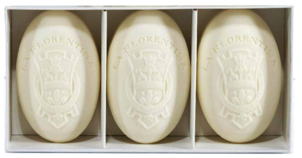 La Florentina Agrumi di Boboli bar soap close-up, vibrant citrus notes.