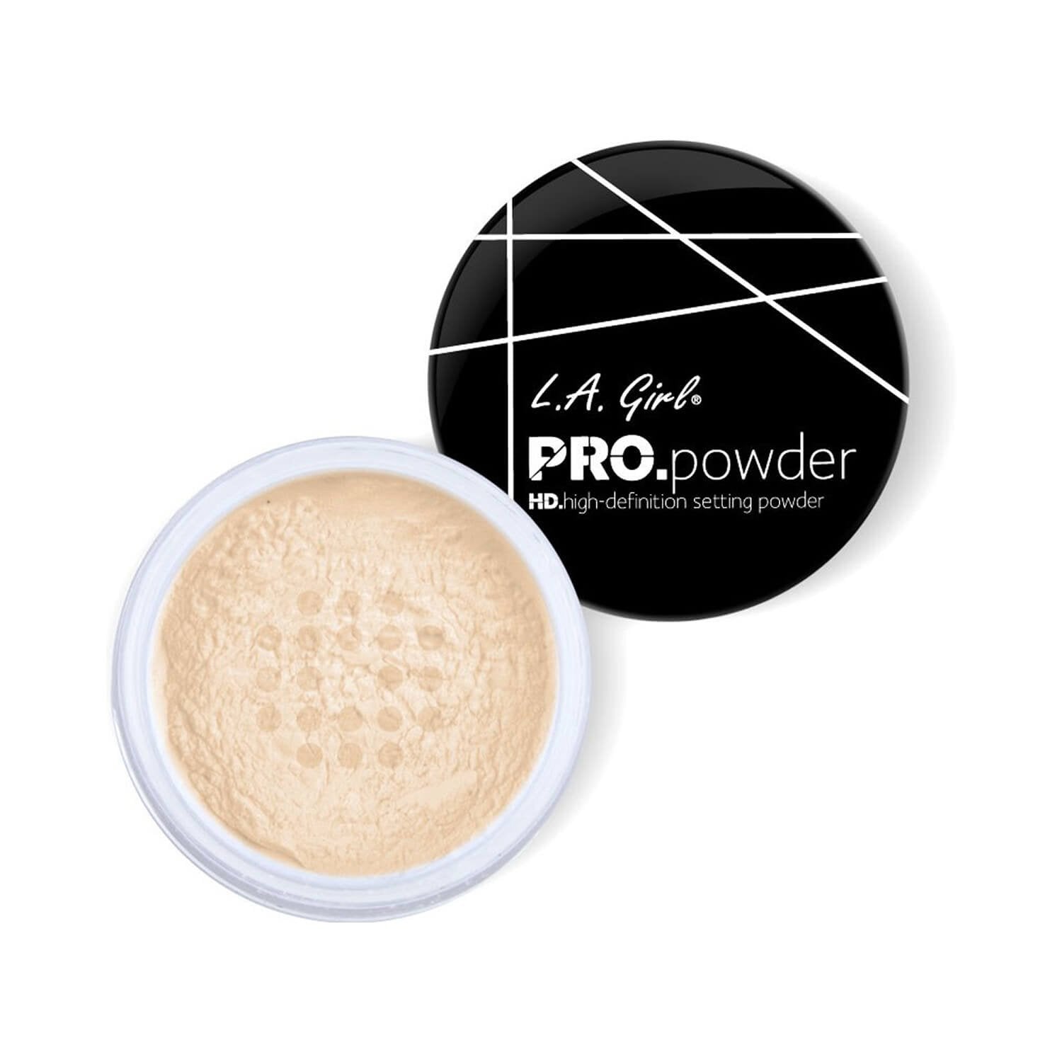 Closeup of a smooth translucent finish from L.A. Girl BB Pro Powder