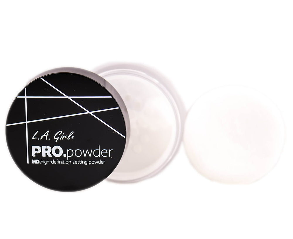Powder settled on the T-zone with L.A. Girl BB Pro Powder translucent