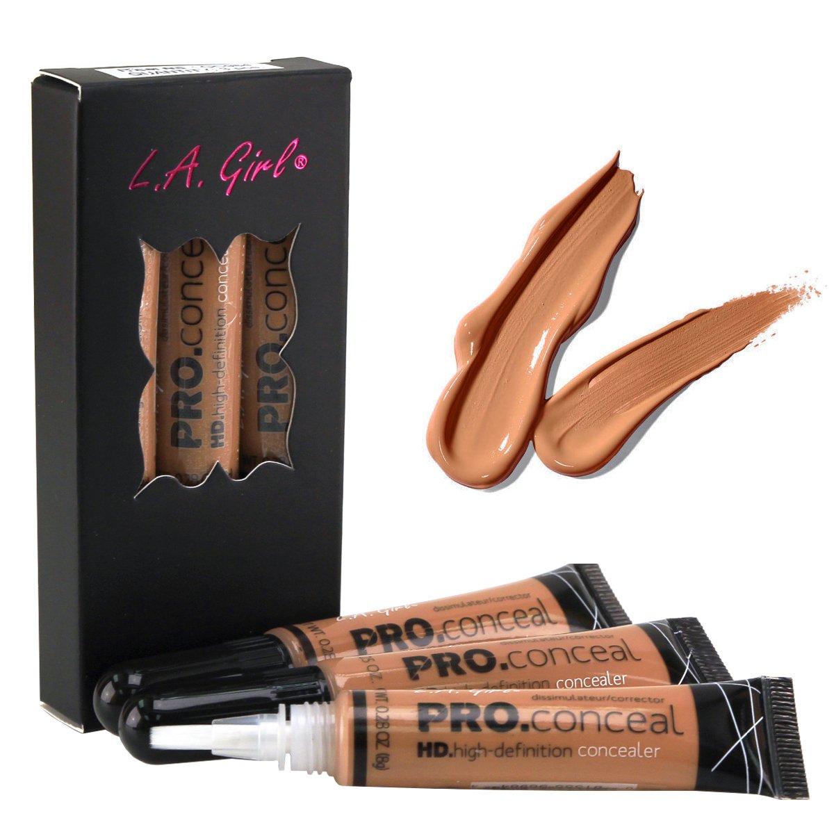 L.A. Girl HD Pro Conceal Toffee three-pack for natural under-eye coverage