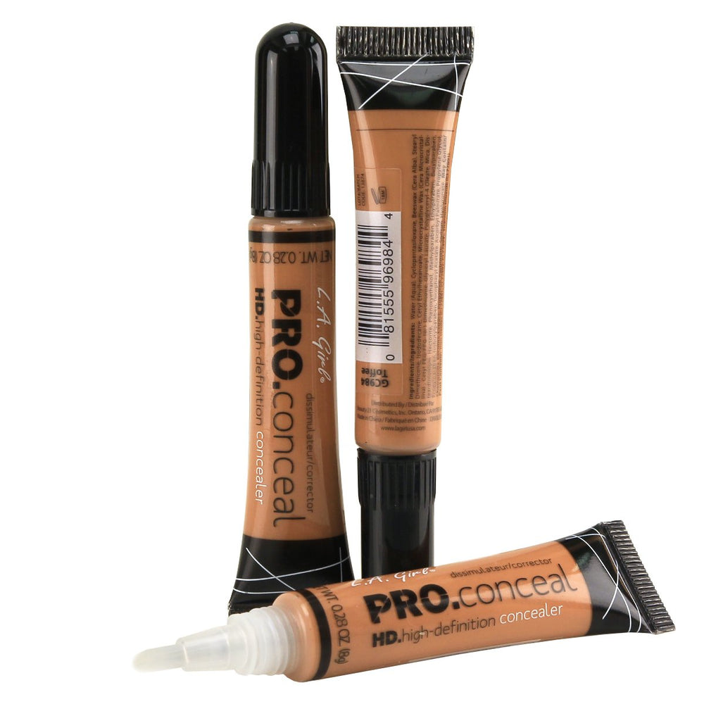 L.A. Girl Conceal Toffee texture close-up reveals creamy, blendable formula