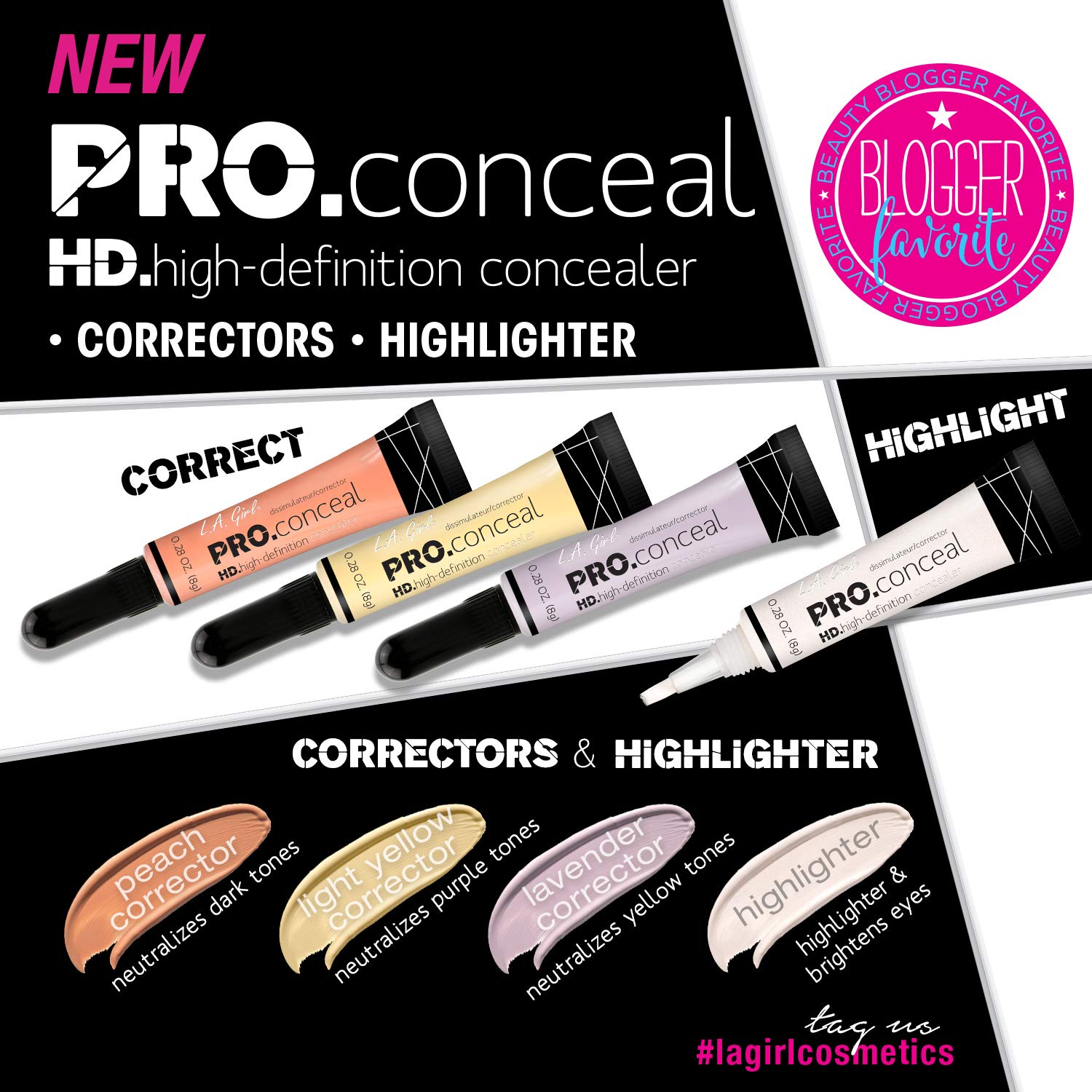 L.A. Girl Pro Conceal HD soft brush-tip enables precise application.