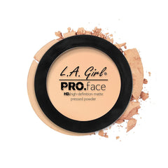 L.A. Girl Pro.Face Matte pressed powder Creamy Natural in compact for a natural, shine-free finish.