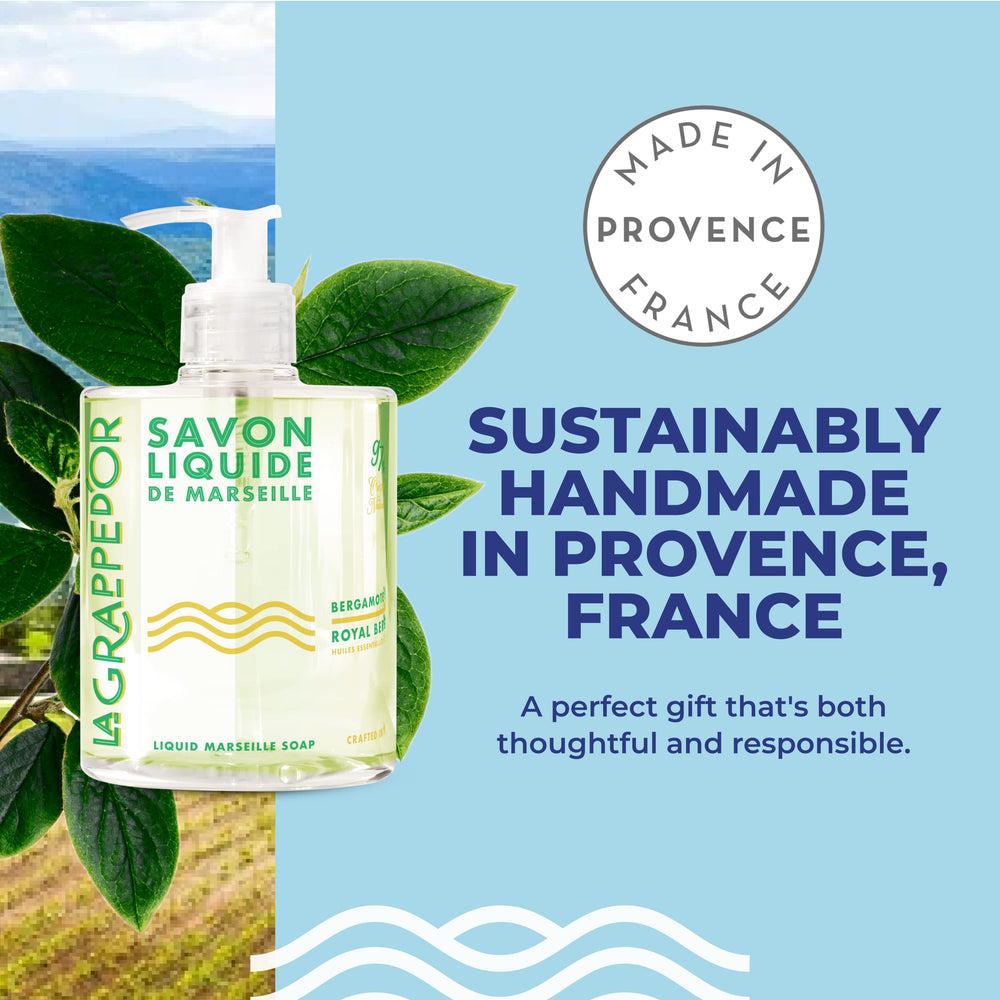 La Grappe d'Or Provence packaging highlights sustainable handcrafted soap