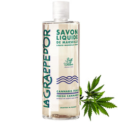 La Grappe d'Or Fresh Cannabis Scent bottle shown for daily shower use.