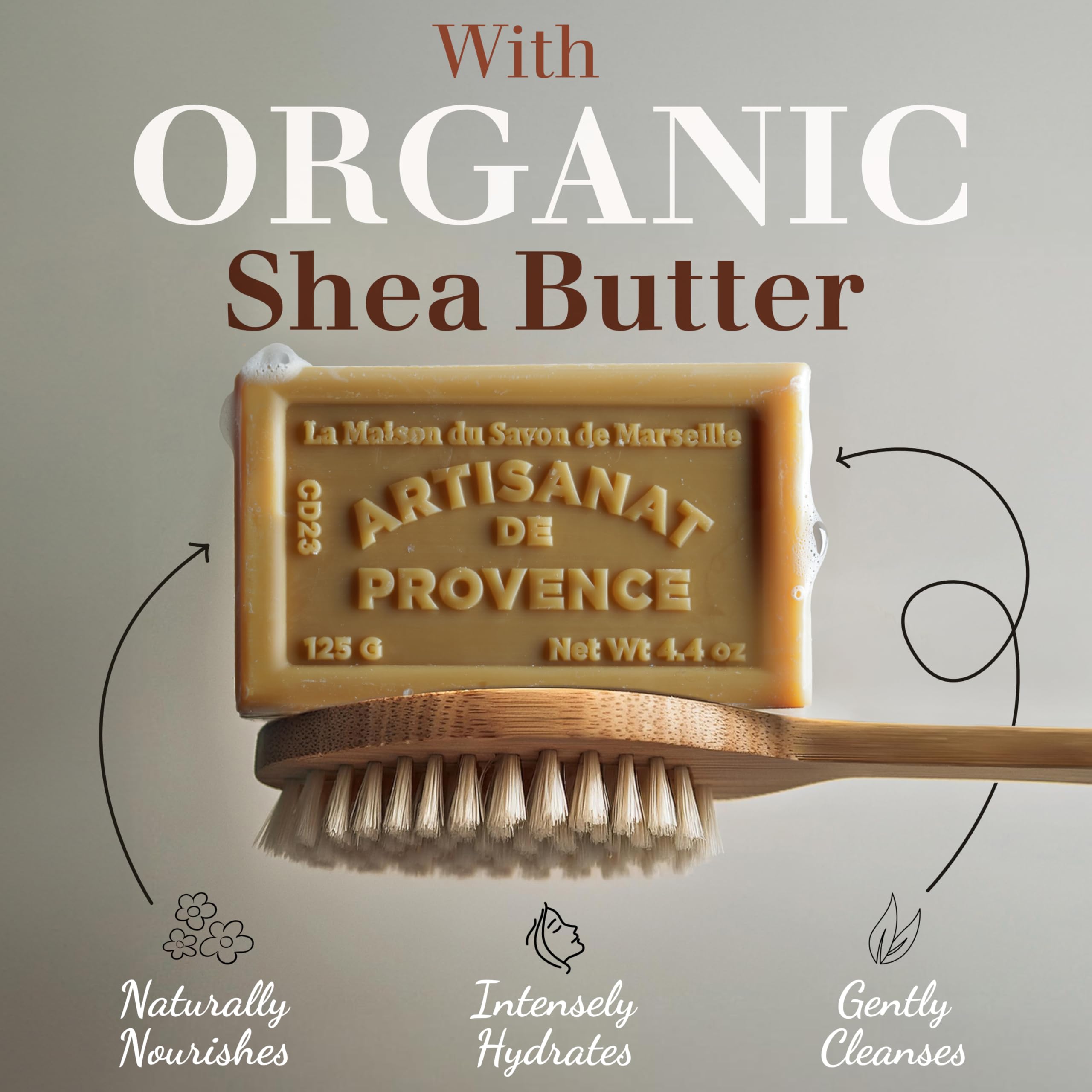 La Maison du Savon de Marseille organic shea butter soap for deep hydration and soft skin.