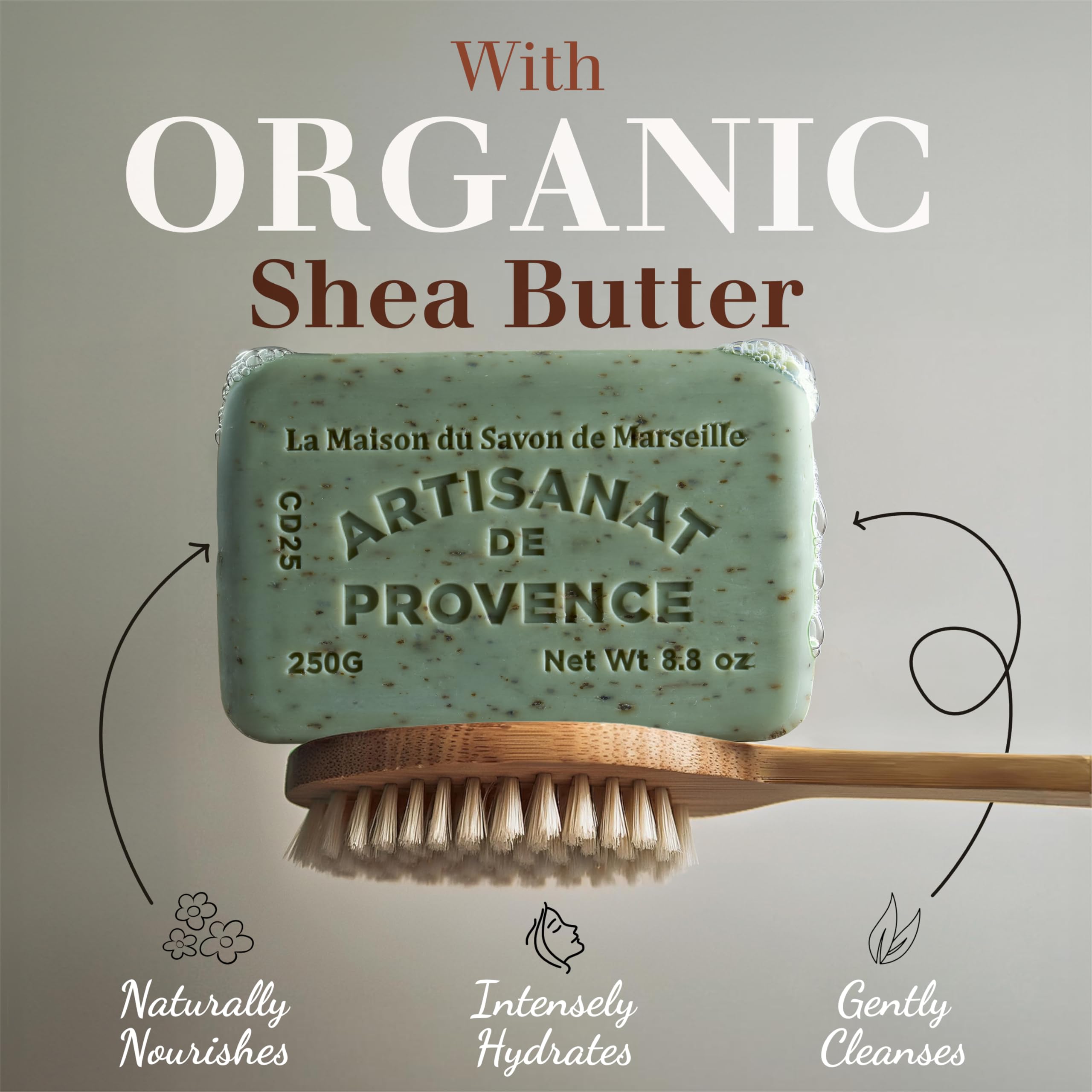 La Maison du Savon de Marseille verbena bar packaging—eco-friendly design.