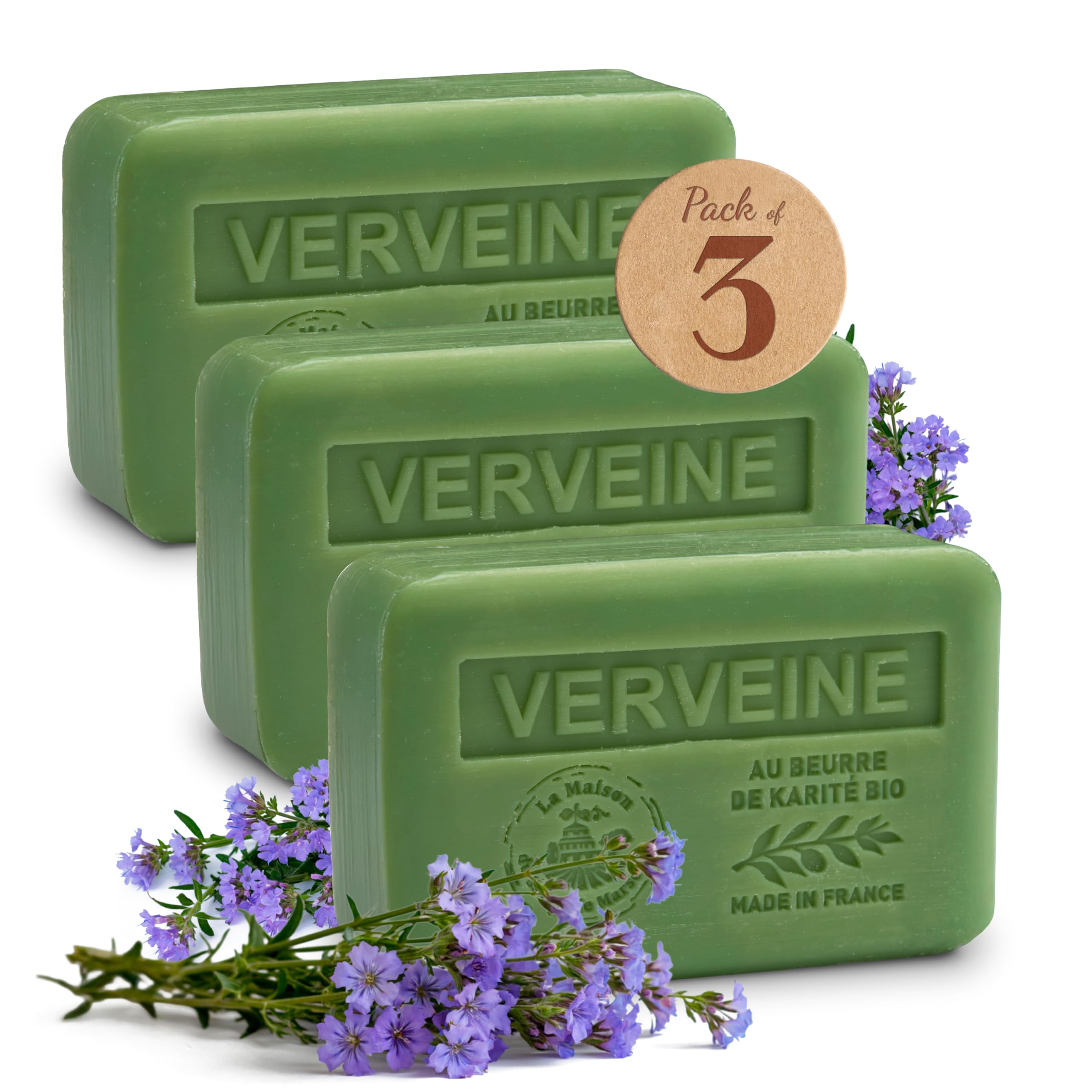 La Maison du Savon de Marseille Verbena soap bar—silky lather for daily cleansing.