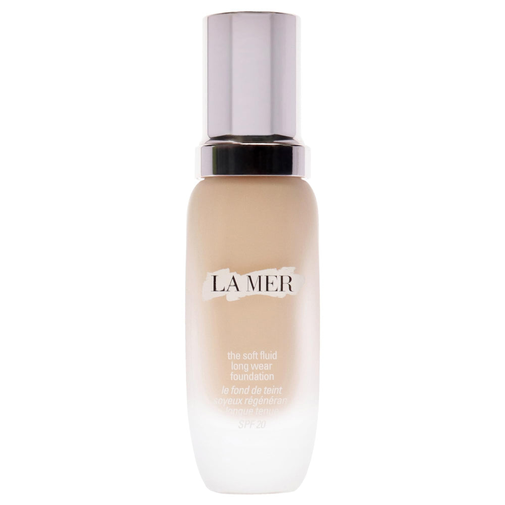 La Mer Soft Fluid Foundation SF20 120 swatch on arm shows natural coverage.