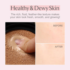 Open LA MUSE Correct Care Cushion compact reveals a creamy, moisturizing formula.