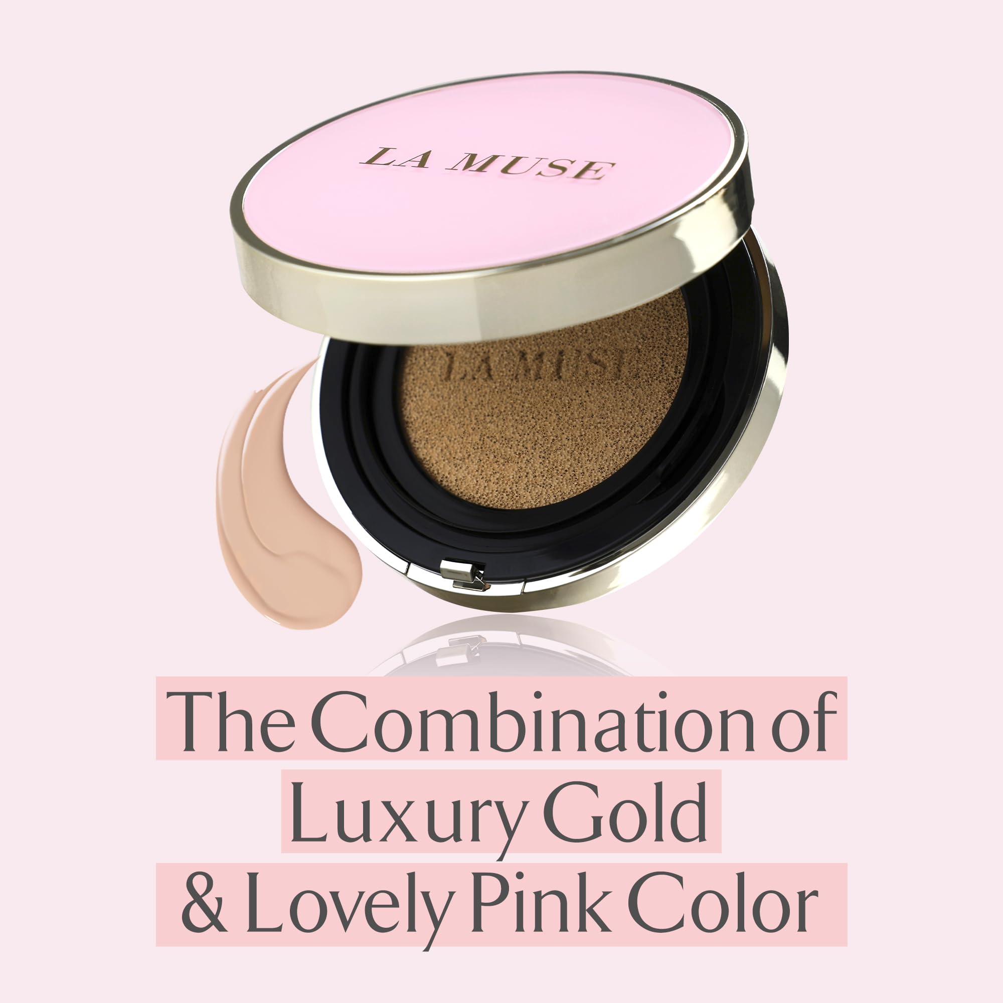 Swirl shows even coverage for seamless skin with LA MUSE Cushion.