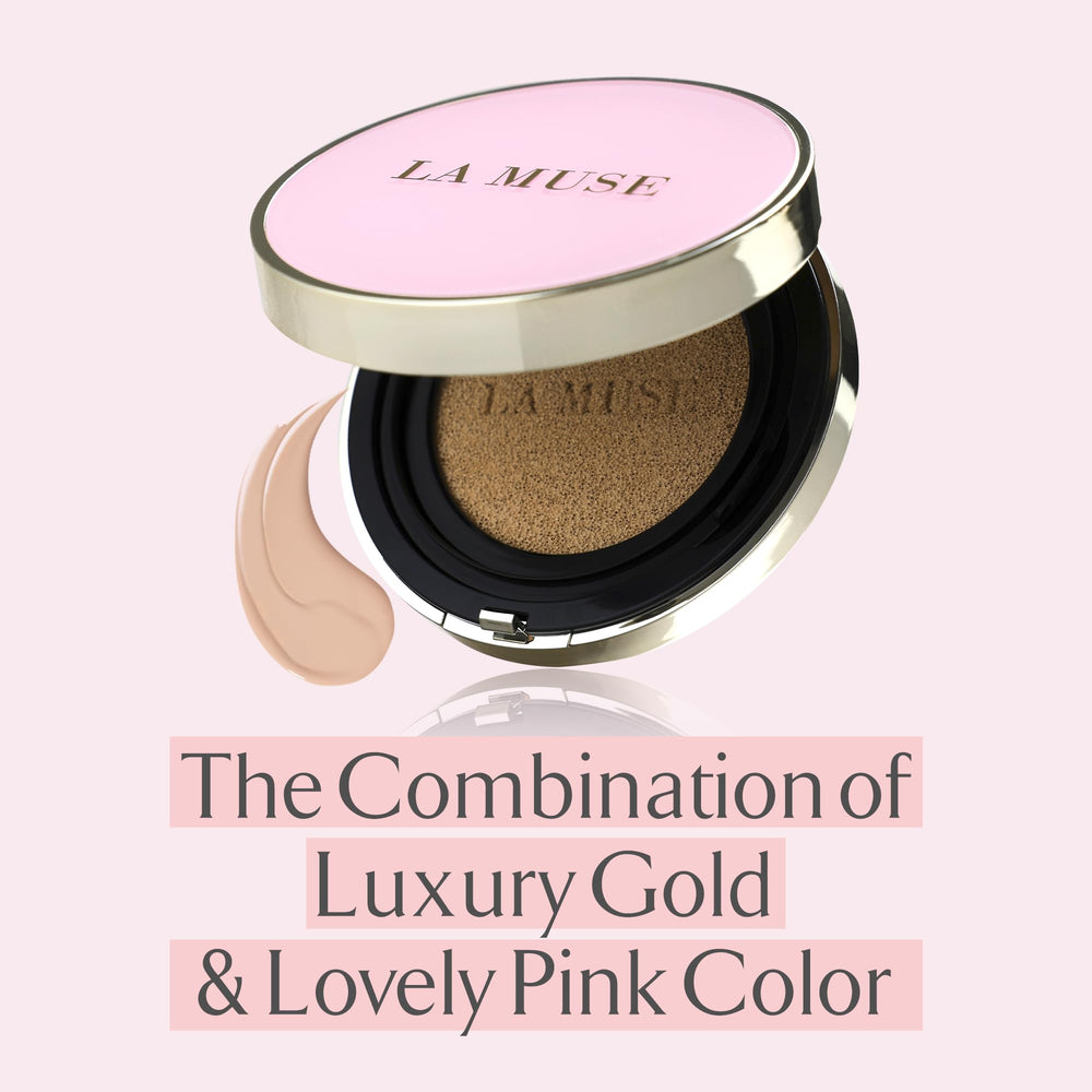 Swirl shows even coverage for seamless skin with LA MUSE Cushion.