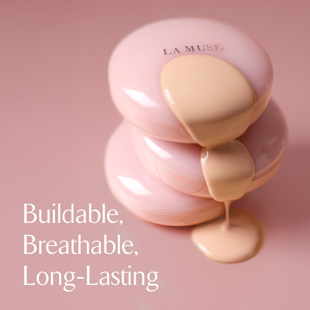 Buildable coverage from LA MUSE cushion for natural finish.