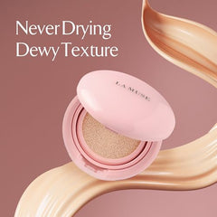 LA MUSE Korean Glow Cushion close-up on texture showing smooth, luminous finish.