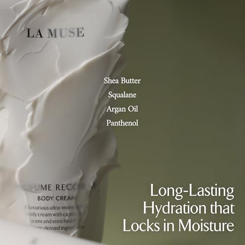 LA MUSE shea butter cream swirl indicates creamy, non-sticky finish
