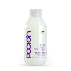 La Pocion Dual Styling Cream tube provides heat protection and smooth styling.