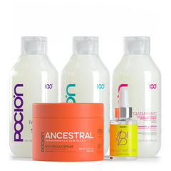 La Pocion Shampoo bottle supports deep repair and scalp refresh.