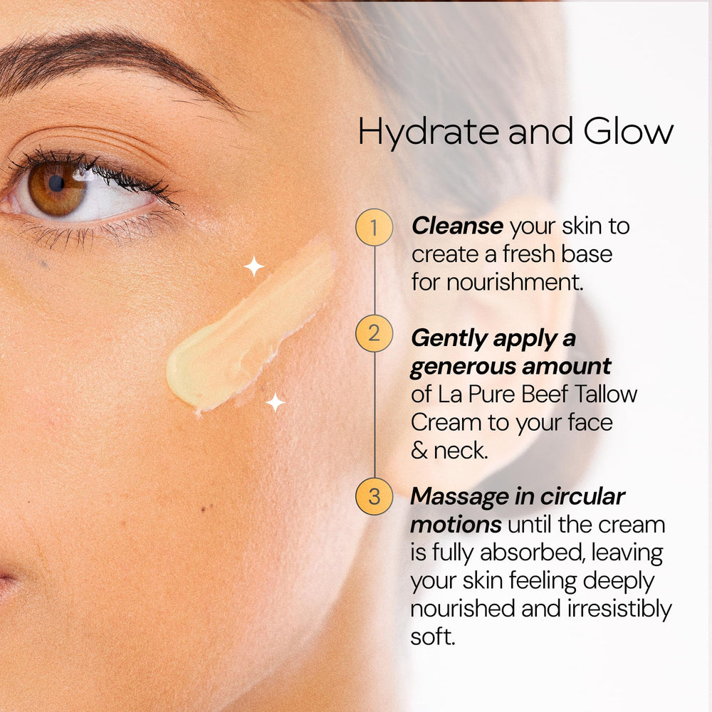 LA PURE Beef Tallow Face Cream frankincense detail indicates anti-aging-inspired care