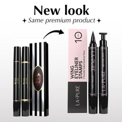 LA PURE eyeliner stamp right wing creates matching wing for everyday wear.