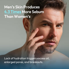 LAB BY He is_ 24h hydration gel closeup showing light, cooling texture