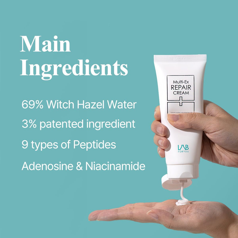 Lab for you Multi-Ex Repair Cream 50ml texture swirl demonstrating lightweight, non-greasy hydration.