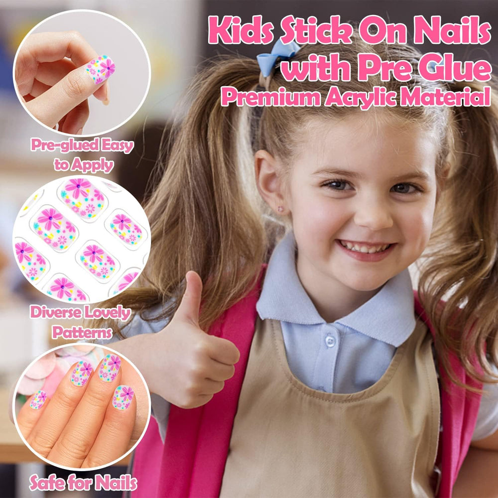 Labeol pre-glued nails for kids simplify application and quick art