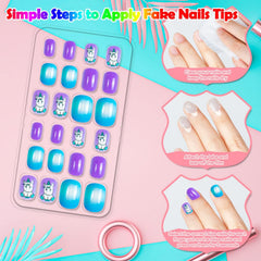 Labeol twelve sizes fit different kids' nails for custom looks