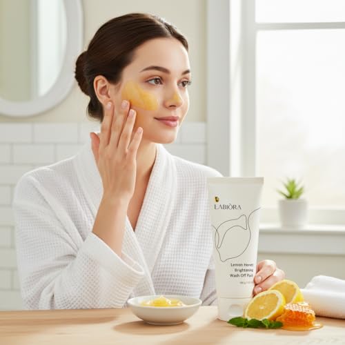 Labiora lemon honey face mask on damp skin demonstrates quick application