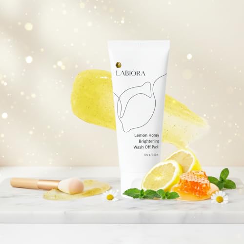 Labiora lemon honey face mask texture close-up highlights gentle exfoliation
