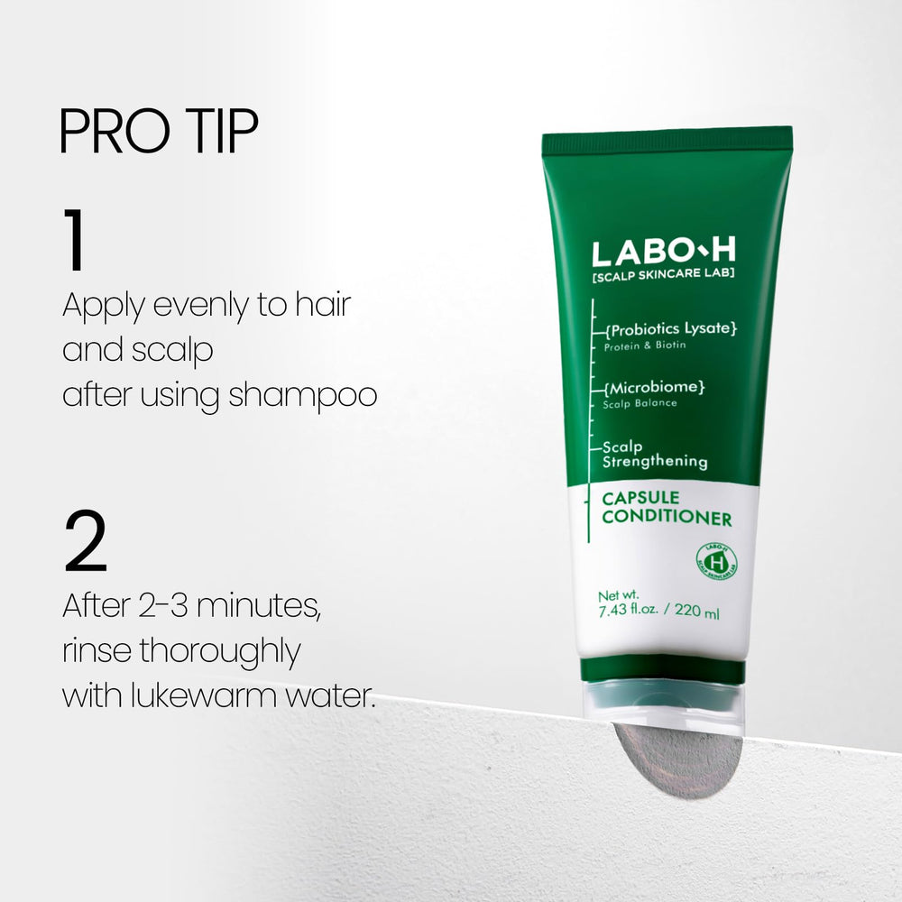 LABO-H creamy conditioner texture delivers smooth, manageable hair.