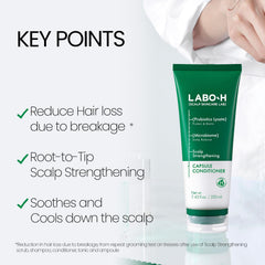 LABO-H vegan treatment packaging highlights silicone-free formula and gentle care.