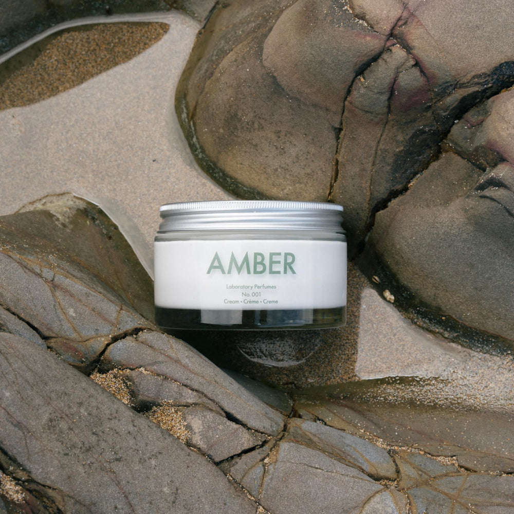 Laboratory Perfumes Amber Body Cream application shot—premium daily ritual at home.