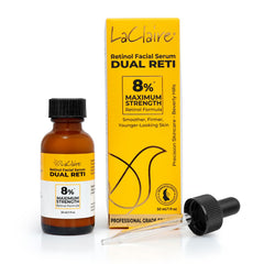 LaClaire Retinol Complex serum bottle shown for a premium nightly routine.