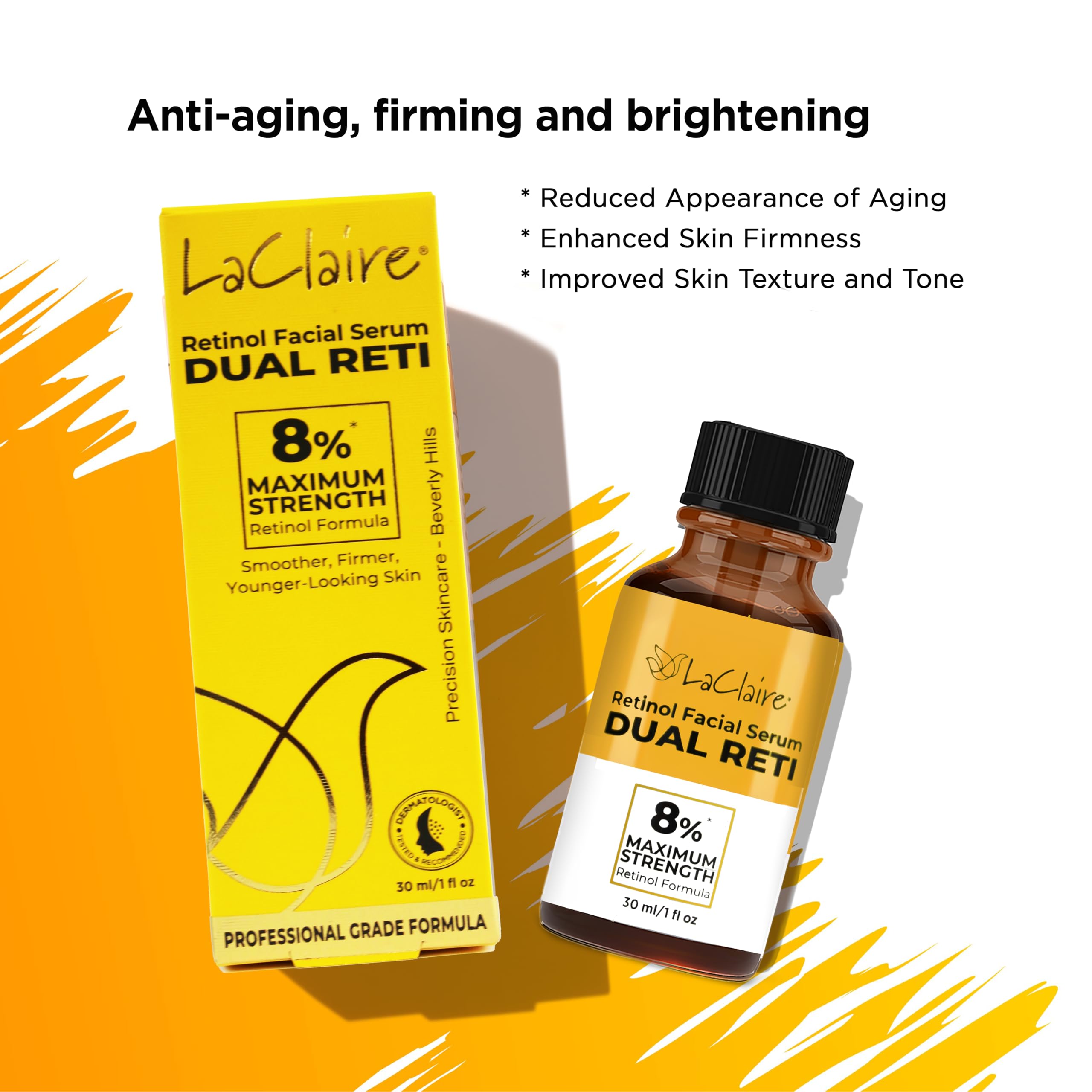 LaClaire Retinol Complex skin texture after use suggests smoother appearance.