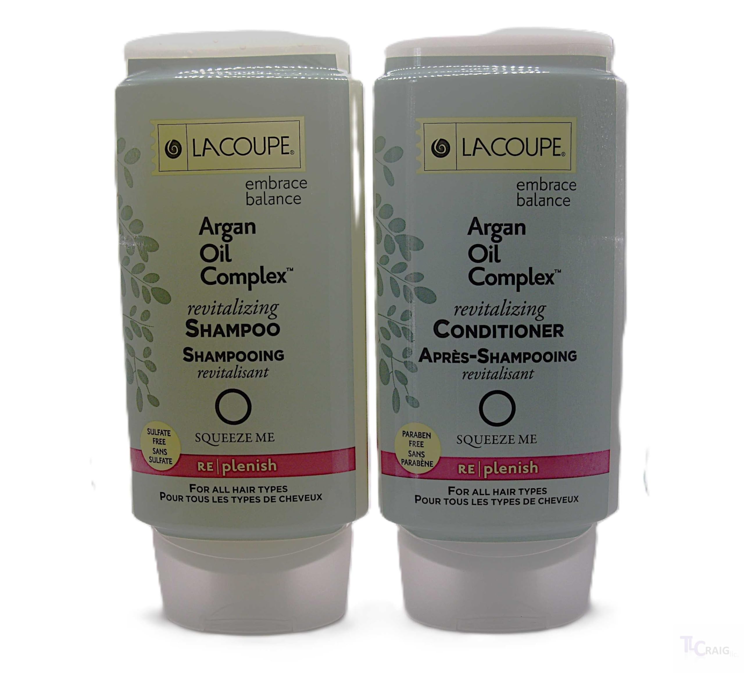 LACOUPE Embrace Balance Shampoo bottle with pump for revitalized, moisturized hair.