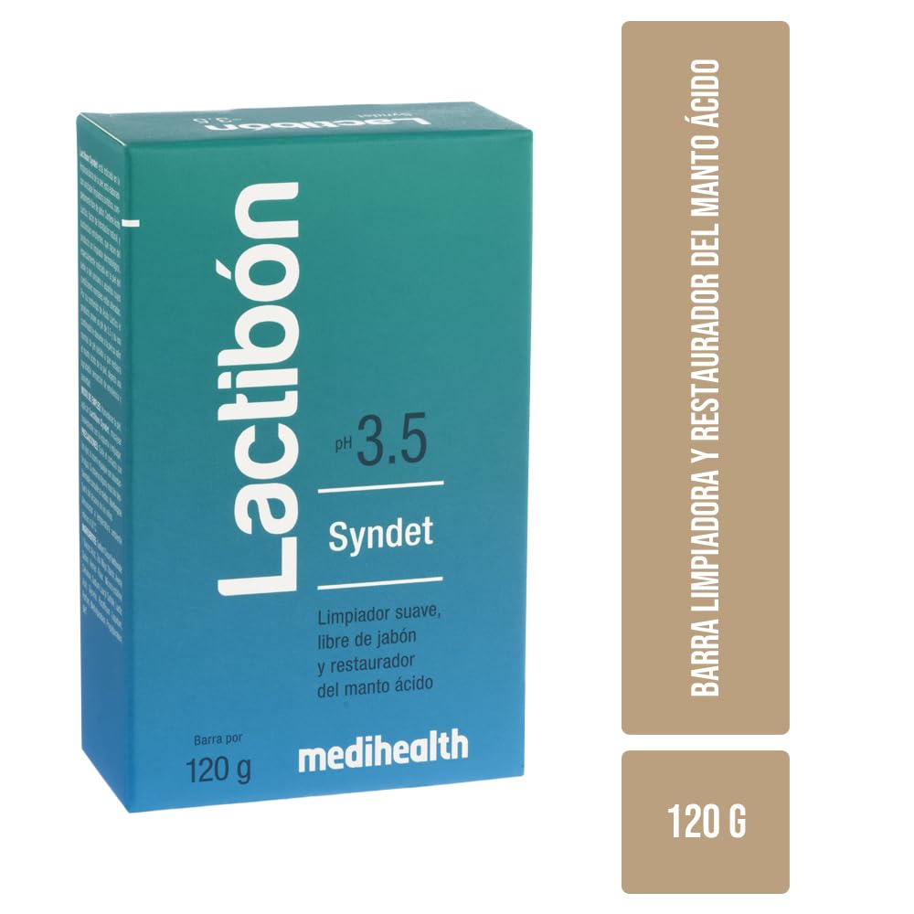 Lactibon Syndet PH3.5 packaging illustrates compact, travel-friendly soap