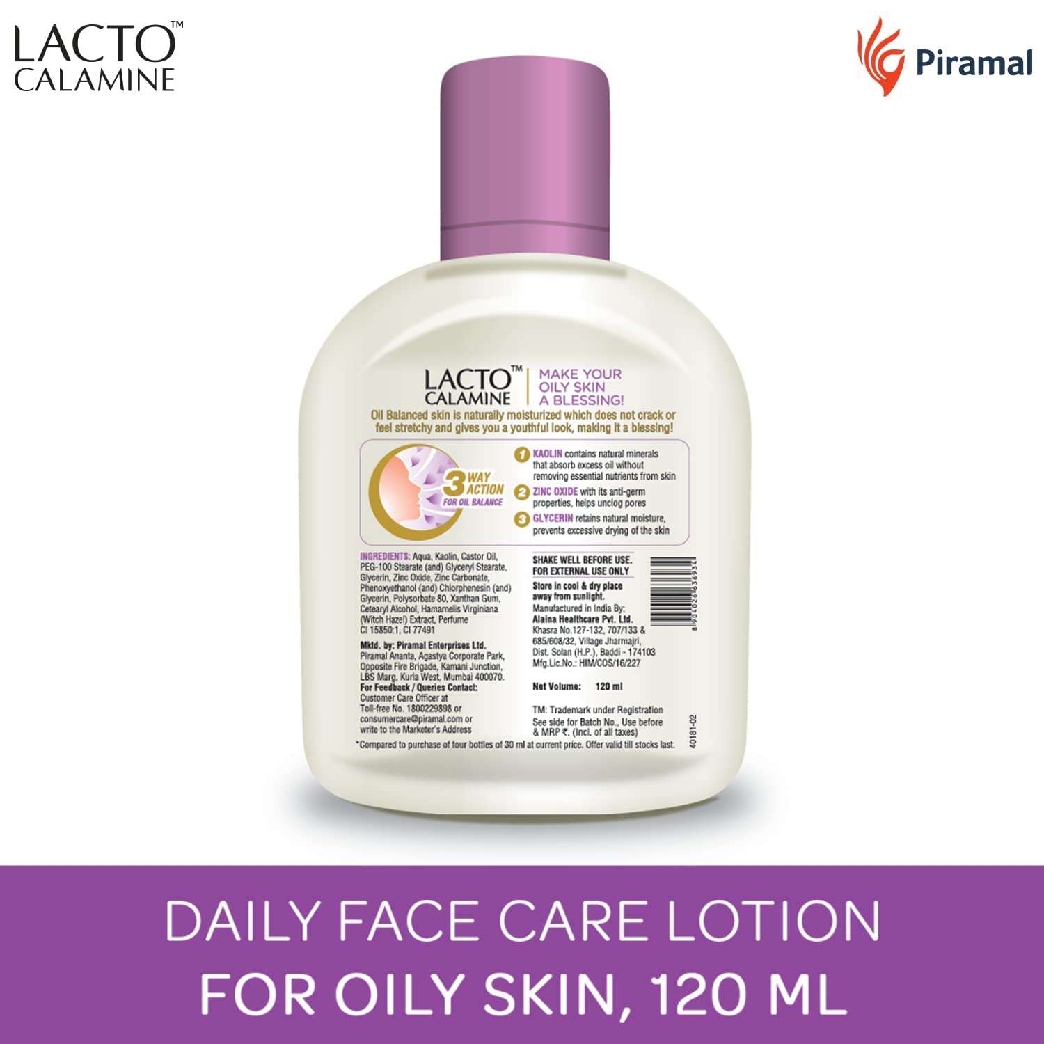 Lacto Calamine kaolin clay absorption illustration absorbing excess oil