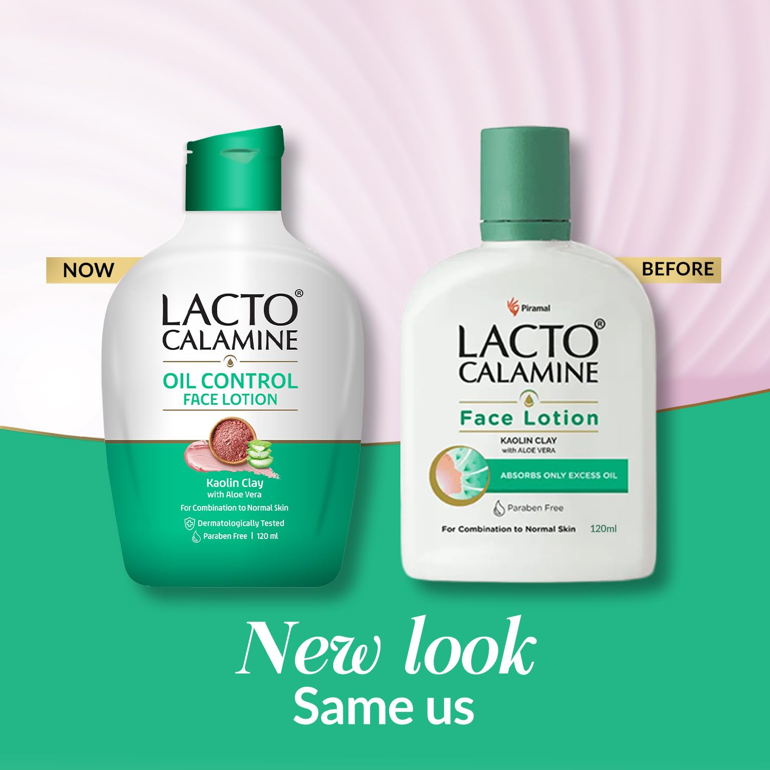 Creamy consistency of Lacto Calamine Oil Balance lotion close-up.