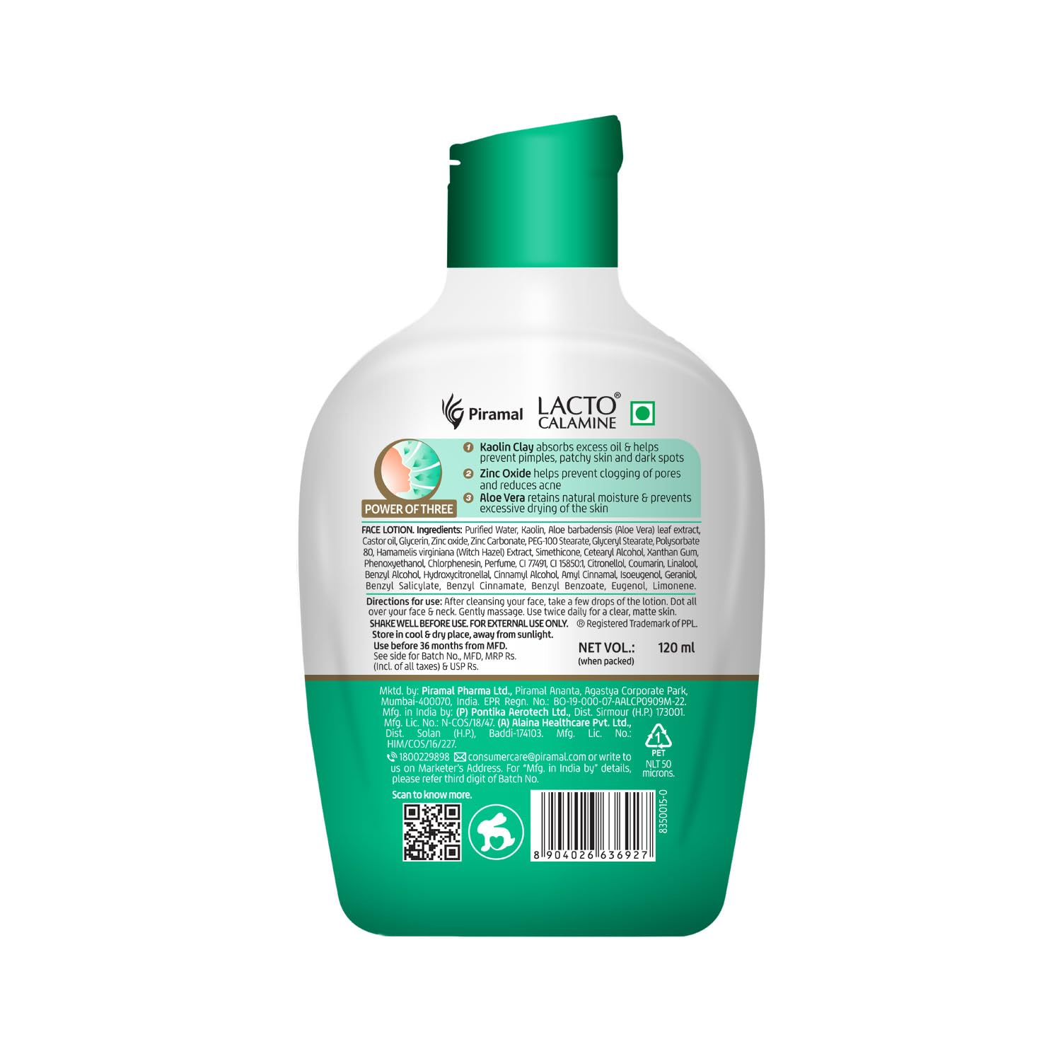Packaging of Lacto Calamine Oil Balance lotion highlighting daily use.