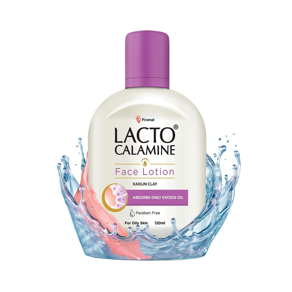 Lacto Calamine oily skin sebum-control action showing reduced shine