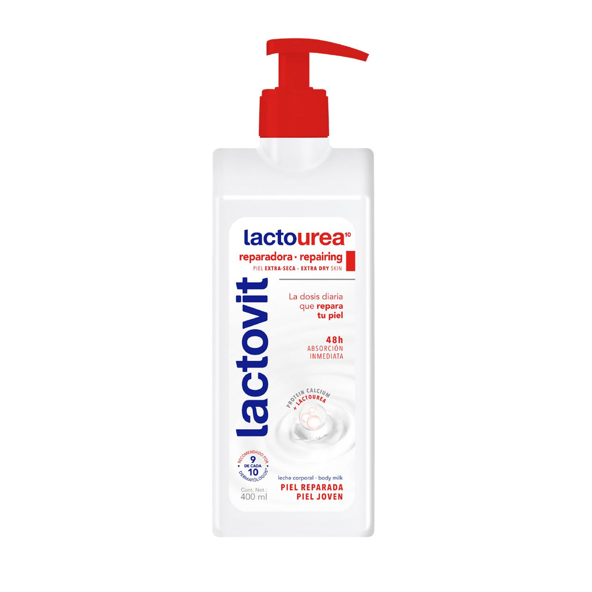 Lactovit Lactourea Body Milk bottle 400ml showing packaging for daily hydration