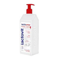 Close view of Lactovit Lactourea Body Milk cream texture for quick absorption