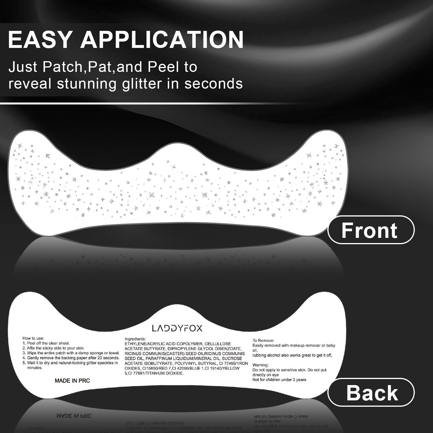 LADDYFOX long-lasting sparkle freckles patches stay put through events