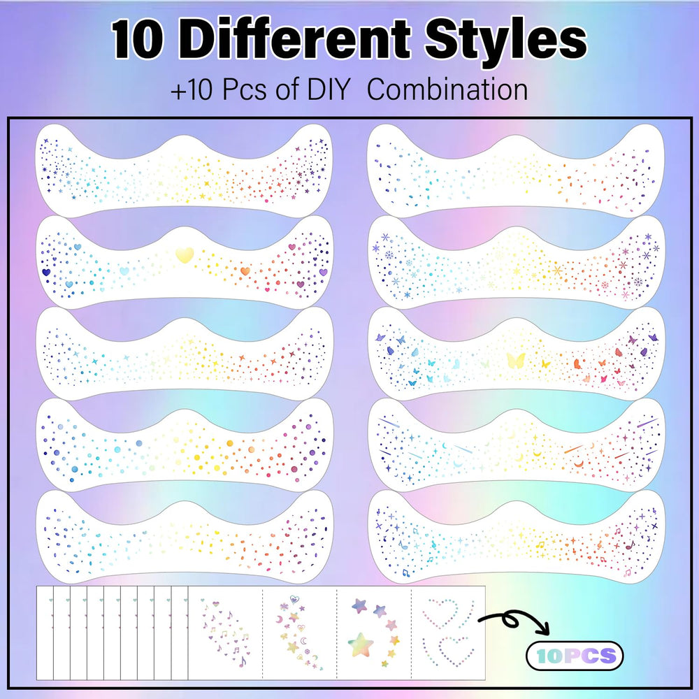 LADDYFOX mini glitter patches provide tiny, lasting embellishments for day-to-night looks