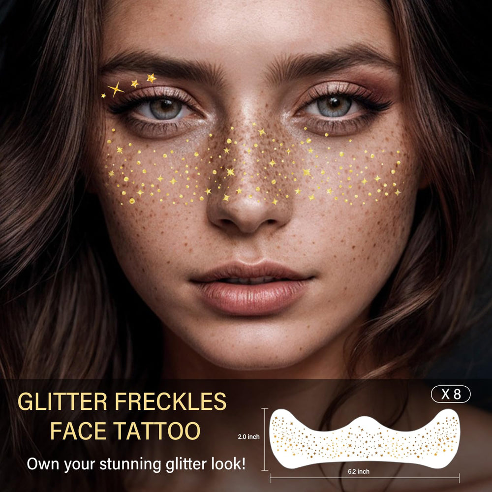 LADDYFOX party look with glitter freckles for events and concerts.