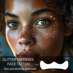 LADDYFOX waterproof glitter freckles tattoos patches for sweatproof wear