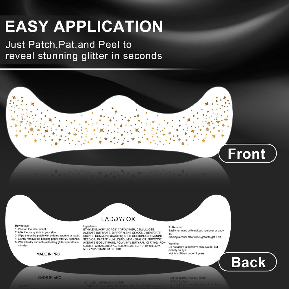 LADDYFOX waterproof glitter tattoos stay put through sweat and activities.