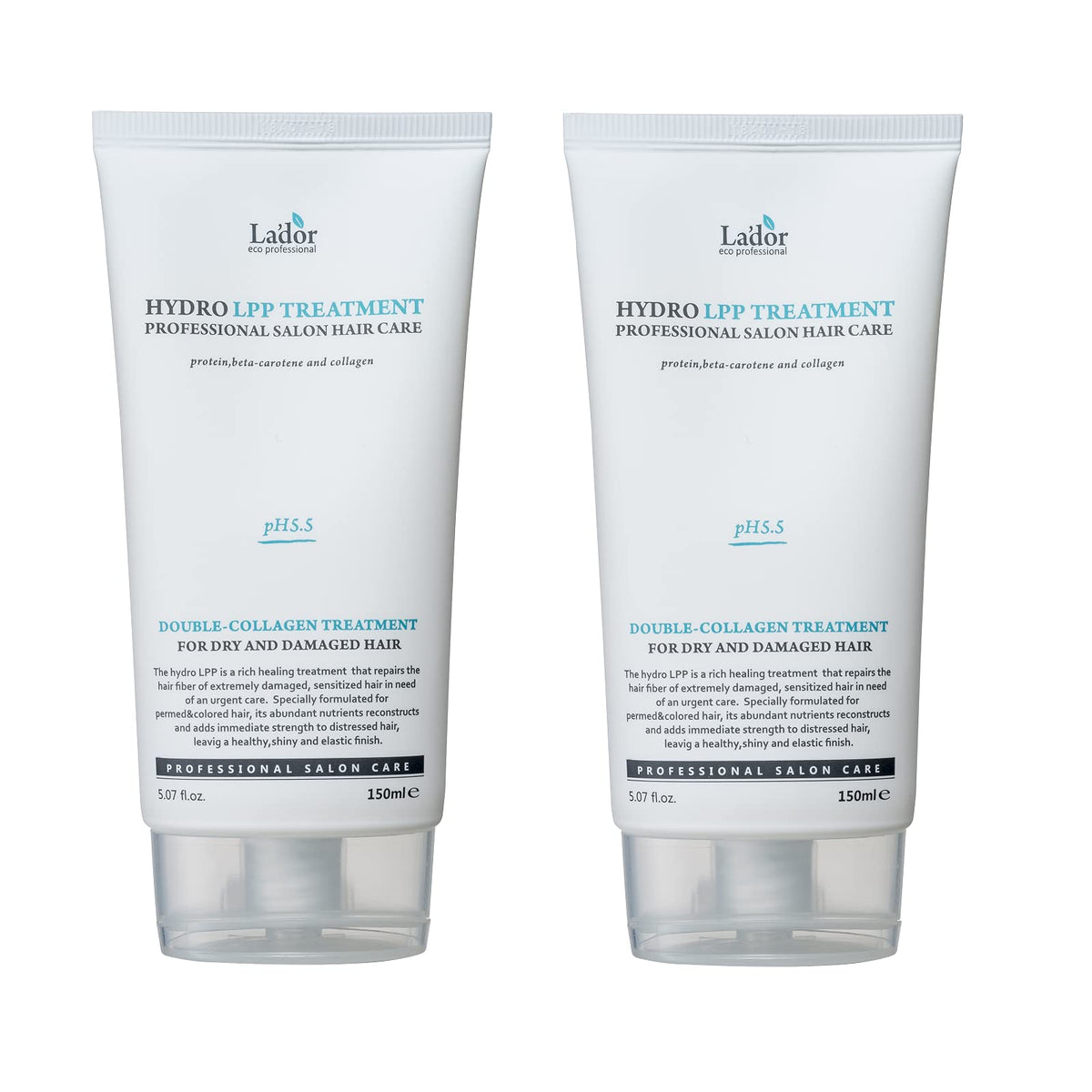 LA'DOR Hydro LPP Keratin Hair Treatment bottle demonstrates deep moisture and high shine potential