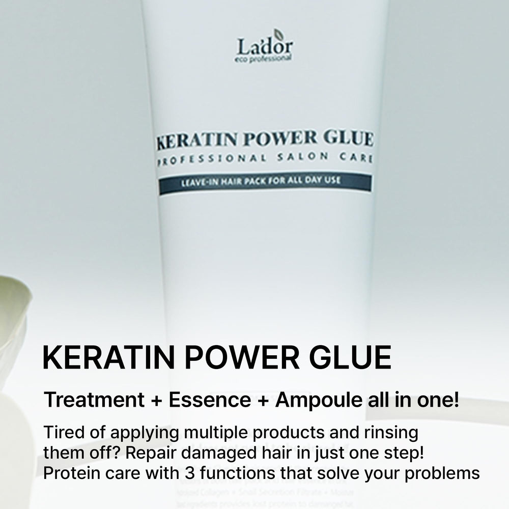 LA'DOR Power Glue being applied to hair for instant protection and shine