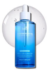 LA'DOR Wonder Hair Oil bottle close-up showing anti-frizz formulation boosts shine